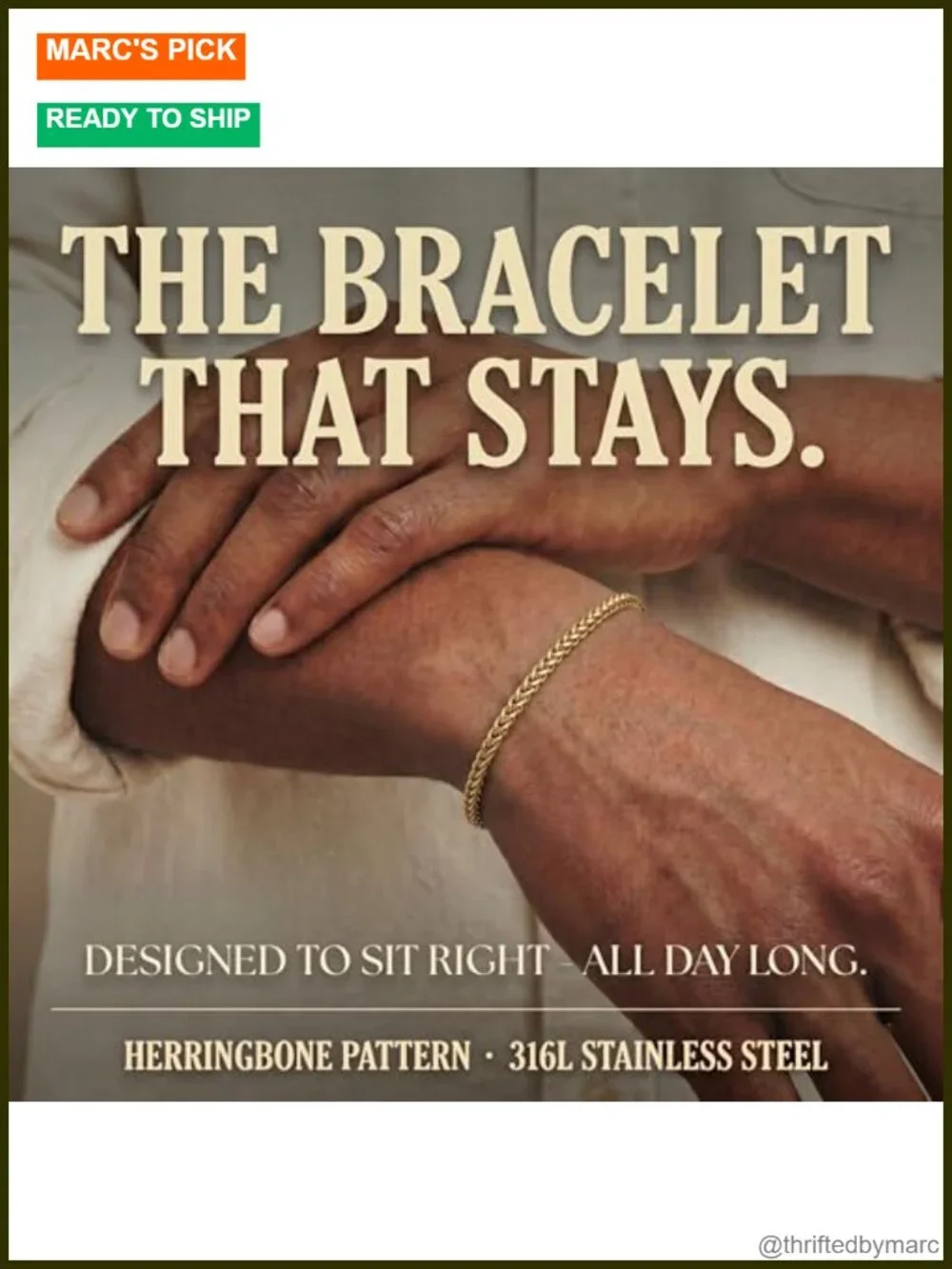 Men's Stainless Steel Rope Chain Bracelet - Non Tarnish